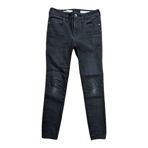 Anthropologie Pilcro and the Letterpress Black High Rise Denim Jeans Size 26
